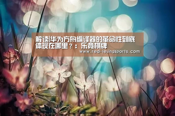 解读|华为方舟编译器的革命性到底体现在哪里?:乐竟棋牌(图3) 乐竟体育官方